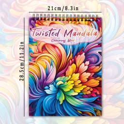 Spiral Coloring Book -30 Sheets Adult Coloring Book, 11.3 X 8.3 Inches, 100g Thick Paper, Drawing Book, Homecoming Holiday Gift