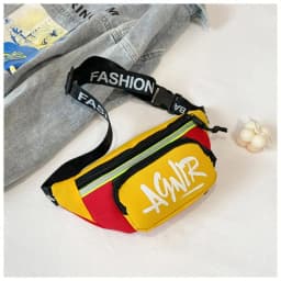 New Baby Mini Waist Bags Oxford Cute Letter Girls Boys Banana Bag Fashion Fanny Pack Kids Shoulder Crossbody Chest Belt Bags