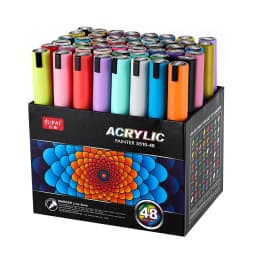 12/60 Colors Acrylic Marker Rock Painting Kit for Kids Children Stone Paint Pens Set Ceramic Glass Wood DIY Crafts Art Supplies