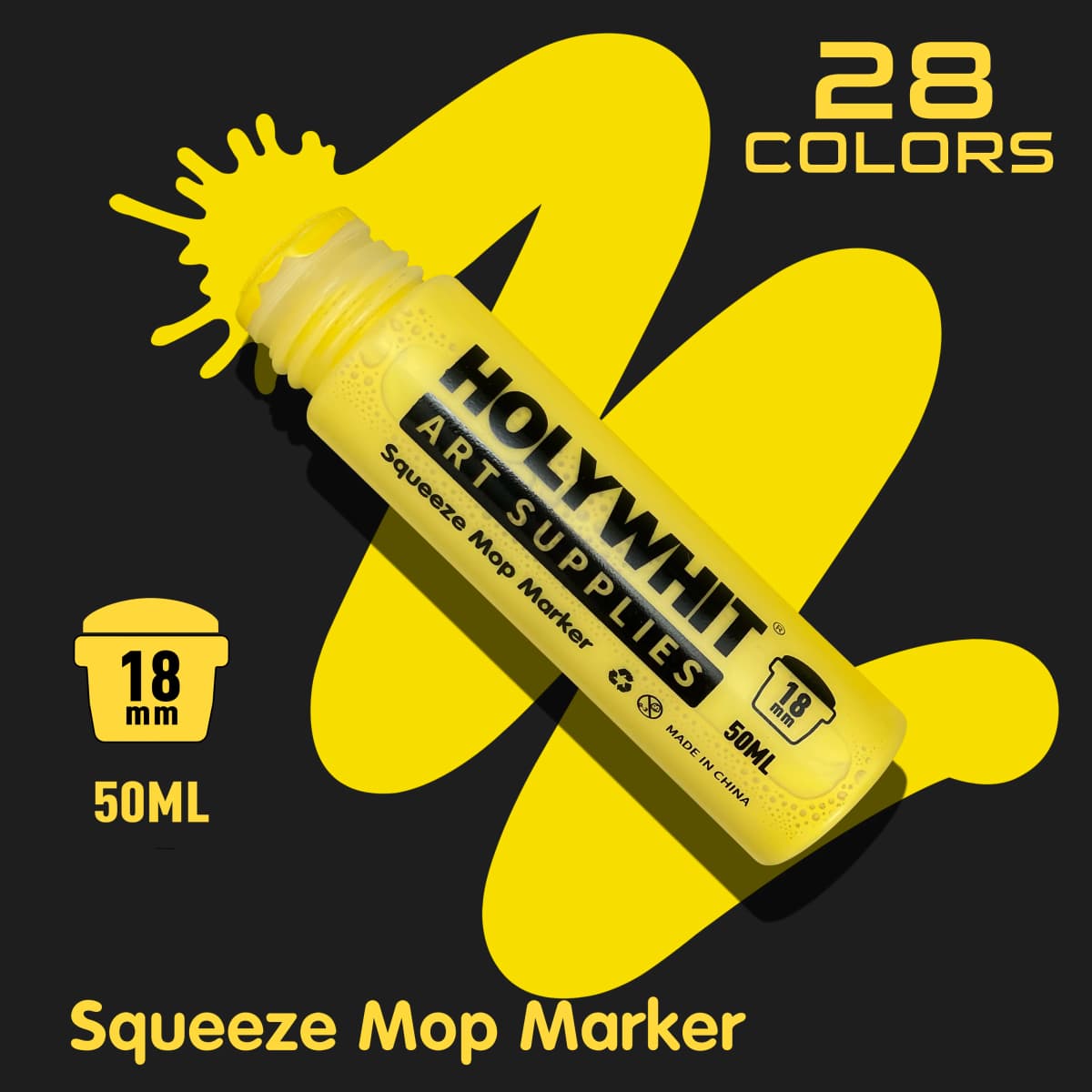 50ml Graffiti Flow Pen Signature Pen 18MM Round Tip Waterproof Oil Marker With Ink Art Supplies Fluorescent Paint Marker