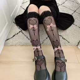 Japanese Retro Women Stockings Ruffle Long Socks Lolita Style White Lace Knee High Sock Sweet Girls Cute Bow Thigh High Stocking