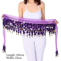 Thailand/India/Arab Dancer Sequins Tassels Skirt Women Sexy Belly Dance Hip Scarf Wrap Belt Dancer Skirt Female Show Costumes