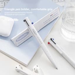 Exquisite3 Color Multifunctional Retractable Gel Pen 0.5mm Stationery Caneta канцелярия Triangular Comfortable Grip Pe