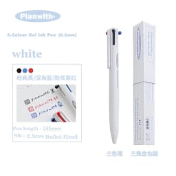 Exquisite3 Color Multifunctional Retractable Gel Pen 0.5mm Stationery Caneta канцелярия Triangular Comfortable Grip Pe