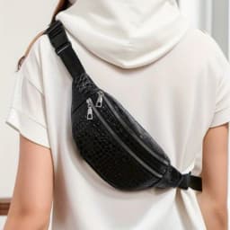 Crocodile Pattern Waist Bag Chest Bag Waterproof Highlight Fanny Pack Shoulder Messenger Bag Outdoor Sports Running Phone Bag