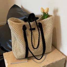 Summer Big Straw Bag For Women Large Capacity Woven Handbag Travel Holiday Beach Bag Casual Shopper Tote Bag Purse bolsa