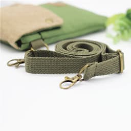 Fashion simple fabric crossbody bag women's solid color canvas 3 layer zipper shoulder mobile phone bag women's purse