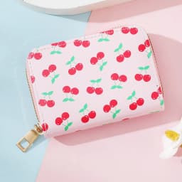 Multi Card Slot Holder Exquisite Small Girl Fashion Zipper Coin Identity Credit Card Holder PU Leather Women's Coin Purse