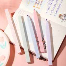 Single/Double Headed Highlighter Pens New Aesthetic Fluorescent Pastel Highlighters Stationary Supplies Colored Markers Pens