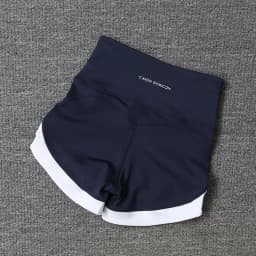 2024 New Color Contrast High Waist Sports Shorts Tight Elastic Peach Hip Training Fitness Yoga Hot Pants