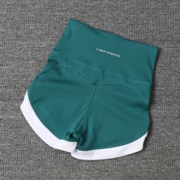 2024 New Color Contrast High Waist Sports Shorts Tight Elastic Peach Hip Training Fitness Yoga Hot Pants