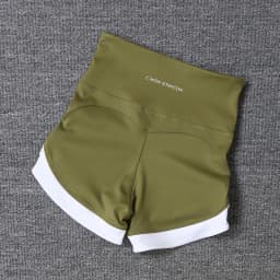 2024 New Color Contrast High Waist Sports Shorts Tight Elastic Peach Hip Training Fitness Yoga Hot Pants