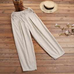 2024 ZANZEA Summer Elastic Waist Solid Casual Cotton Trousers Women Loose Pants Vintage Harem Pantalon Fashion Oversize Palazzo