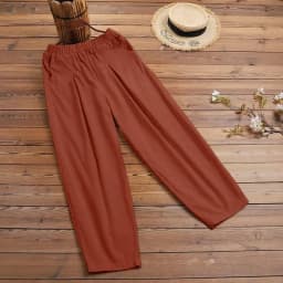 2024 ZANZEA Summer Elastic Waist Solid Casual Cotton Trousers Women Loose Pants Vintage Harem Pantalon Fashion Oversize Palazzo