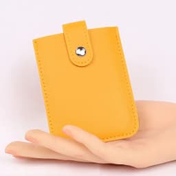 Pull-out Type Mini Card Wallet Creative 5 Card Pockets PU Leather Business Card Case Laminated Concealed ID Card Holder Women