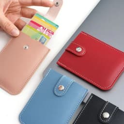 Pull-out Type Mini Card Wallet Creative 5 Card Pockets PU Leather Business Card Case Laminated Concealed ID Card Holder Women