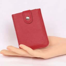 Pull-out Type Mini Card Wallet Creative 5 Card Pockets PU Leather Business Card Case Laminated Concealed ID Card Holder Women