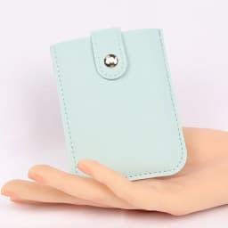 Pull-out Type Mini Card Wallet Creative 5 Card Pockets PU Leather Business Card Case Laminated Concealed ID Card Holder Women