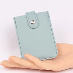 Pull-out Type Mini Card Wallet Creative 5 Card Pockets PU Leather Business Card Case Laminated Concealed ID Card Holder Women