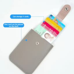 Pull-out Type Mini Card Wallet Creative 5 Card Pockets PU Leather Business Card Case Laminated Concealed ID Card Holder Women