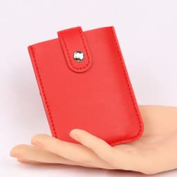 Pull-out Type Mini Card Wallet Creative 5 Card Pockets PU Leather Business Card Case Laminated Concealed ID Card Holder Women