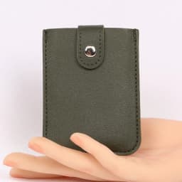 Pull-out Type Mini Card Wallet Creative 5 Card Pockets PU Leather Business Card Case Laminated Concealed ID Card Holder Women