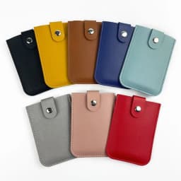 Pull-out Type Mini Card Wallet Creative 5 Card Pockets PU Leather Business Card Case Laminated Concealed ID Card Holder Women