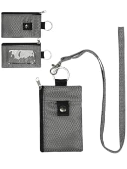 RFID portable coin purse Signal shielding anti-theft credit card swiping bag storage hanging for key kids chain earphone leather