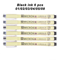 Pack of 8,Sakura Pigma Micron Pen Set 0.25mm Color Fineliner Drawing Lines Marker Pen School Student Art Supplies Supplies