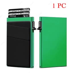 RFID Blocking Credit Card Holder Wallets Men Slim Minimalist Wallet Cardholder Case Anti Theft Metal Case Money Bag Purse Travel