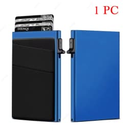RFID Blocking Credit Card Holder Wallets Men Slim Minimalist Wallet Cardholder Case Anti Theft Metal Case Money Bag Purse Travel