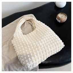 Crossbody Bag With Pleated Design Embroidered Plaid Shoulder Bag Underarm Bags Simple Large Capacity Quilted Tote Bags For Women
