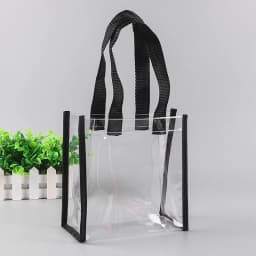 Women's Lightweight Handle Waterproof Transparent Shopping Bag Shoulder Carrying Handbag