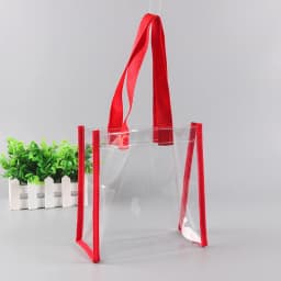 Women's Lightweight Handle Waterproof Transparent Shopping Bag Shoulder Carrying Handbag