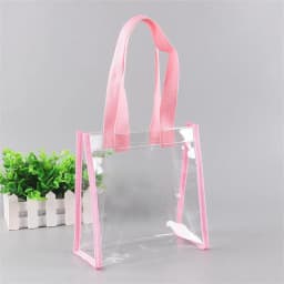 Women's Lightweight Handle Waterproof Transparent Shopping Bag Shoulder Carrying Handbag