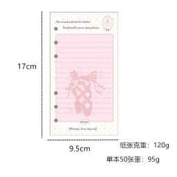 A6 50 Sheets Colorful Loose Leaf Notebook Refill Spiral Binder Inner Page  Diary Agenda PlannerSchool Stationery