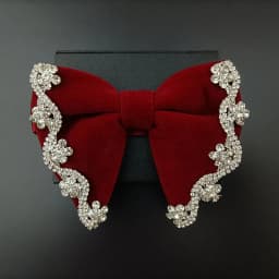 Retro Rhinestone Velvet Bow Tie British Men's Business Banquet Concert Dress Suit Shirt Accessories Original Devise Jewelry Gift