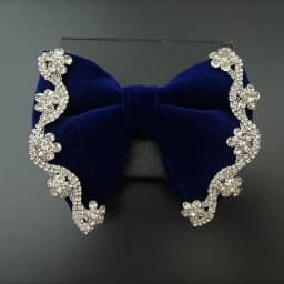 Retro Rhinestone Velvet Bow Tie British Men's Business Banquet Concert Dress Suit Shirt Accessories Original Devise Jewelry Gift