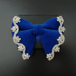 Retro Rhinestone Velvet Bow Tie British Men's Business Banquet Concert Dress Suit Shirt Accessories Original Devise Jewelry Gift