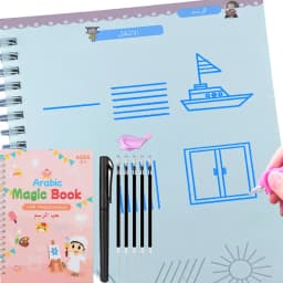 Kids Arabic Copybooks With Pen Practic Reusable Magical Writing Book Free Wiping Children Handwriting Early Learn
