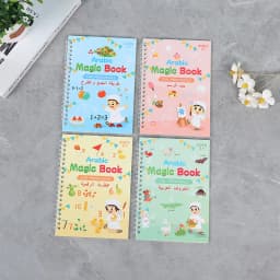 Kids Arabic Copybooks With Pen Practic Reusable Magical Writing Book Free Wiping Children Handwriting Early Learn