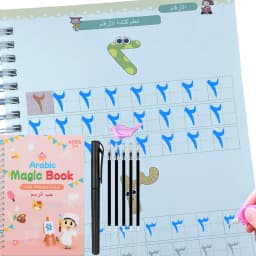 Kids Arabic Copybooks With Pen Practic Reusable Magical Writing Book Free Wiping Children Handwriting Early Learn