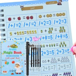 Kids Arabic Copybooks With Pen Practic Reusable Magical Writing Book Free Wiping Children Handwriting Early Learn