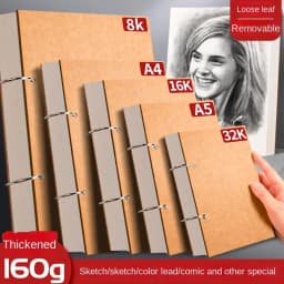 Professional Sketchbook A4 A5 16K 32K 8K Thick Loose-leaf Sketch Paper Notebook Art School Supplies Pencil Drawing Stationery