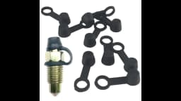 10Pcs 8mm Car Brake Pump Dust Cap Oil Drain Screw Cap Brake Caliper Bleed Nipple Black Screw Dust Caps Cover Rubber Motorcycle