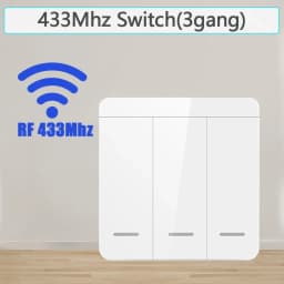 Wireless Light Wall Switch Relay Receiver RF 433Mhz 1/2/3Gang Panel Switch Remote Control Interruptor for LED Lamp 10A 110V 220V