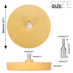 SIFANG Car Eraser Wheel Adhesive Remover Rubber Wheel, Smooth Power Drill Adapter, Paint Repair Rubber Vinyl Decals Removal Tool