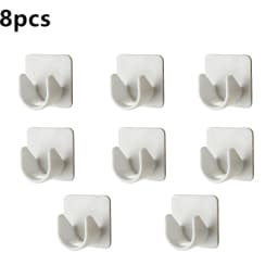 Set of 2/4/8 Self Adhesive Hooks Punch-free Curtain Rod Clip Hook Window Curtains Wall Hanging Holder Household Clamp Fixed Clip