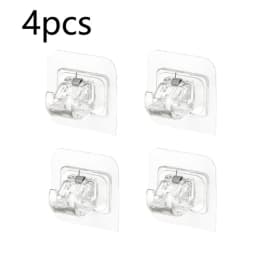 Set of 2/4/8 Self Adhesive Hooks Punch-free Curtain Rod Clip Hook Window Curtains Wall Hanging Holder Household Clamp Fixed Clip