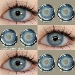 EYESHARE NEW 1pair Gray Contact Lens for Eyes Hybrid Natural Colorful Lenses 14.2mm Colorful Eyes Lenses Cosmetic Yearly Use